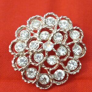 Diamond Brooch With Sliver Excellent condition like New